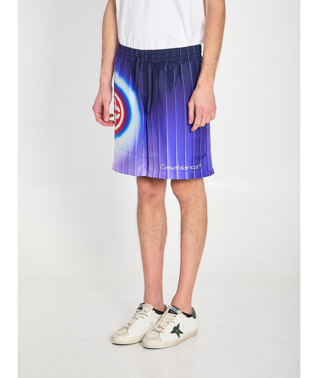 CASABLANCA Синие шелковые шорты, фото 2