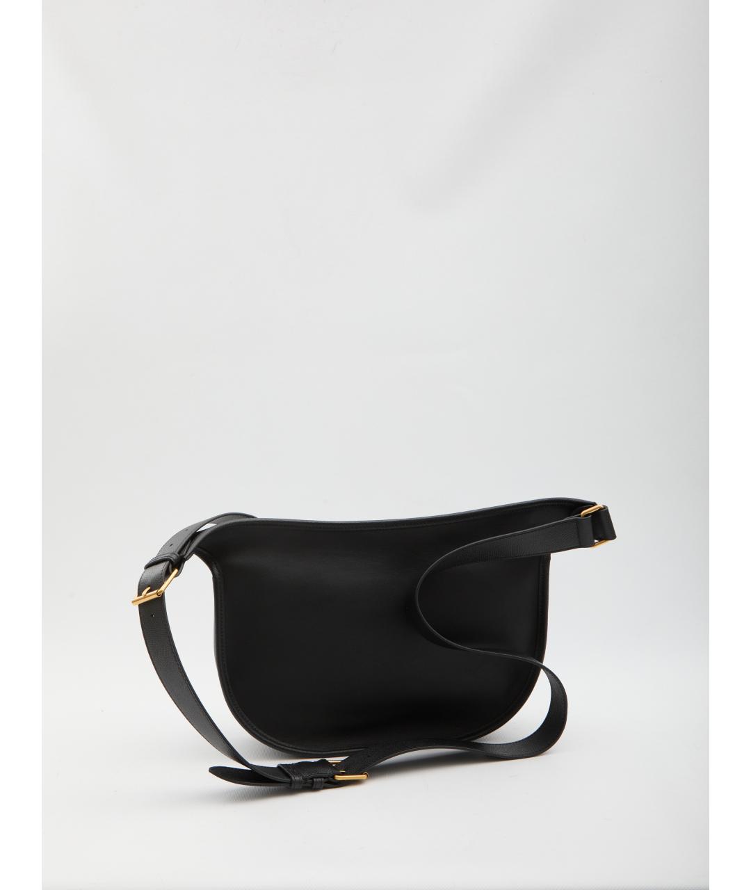 VALENTINO Черная кожаная сумка на плечо, фото 2