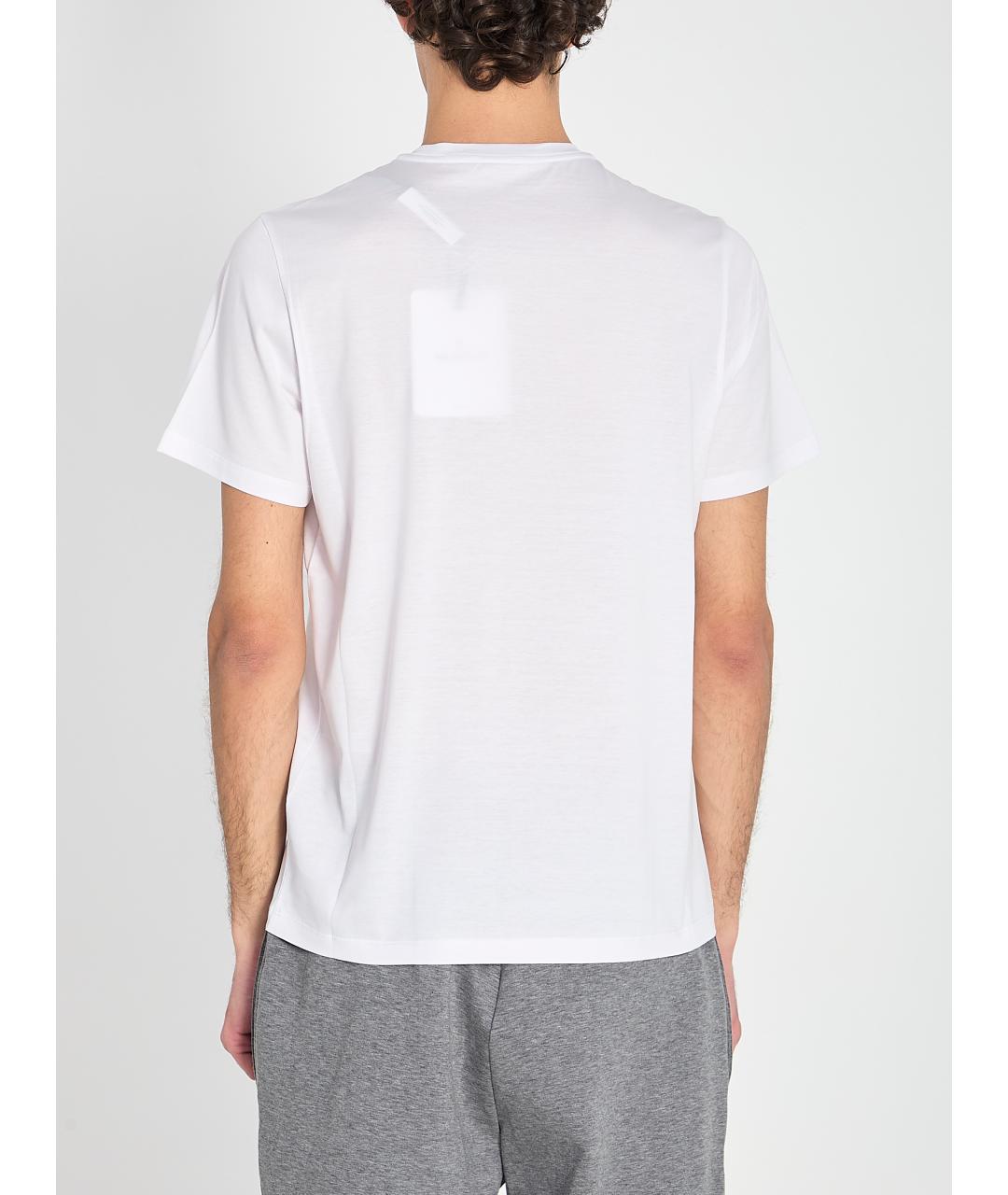 MONCLER Белая хлопковая футболка, фото 5