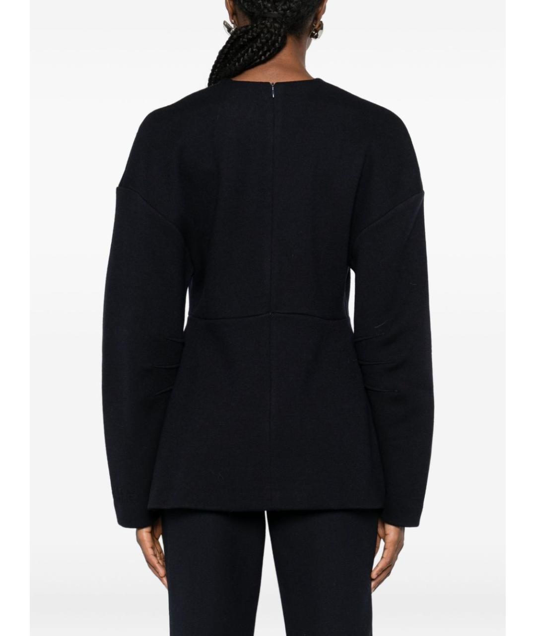 MAX MARA Темно-синий шерстяной джемпер / свитер, фото 4