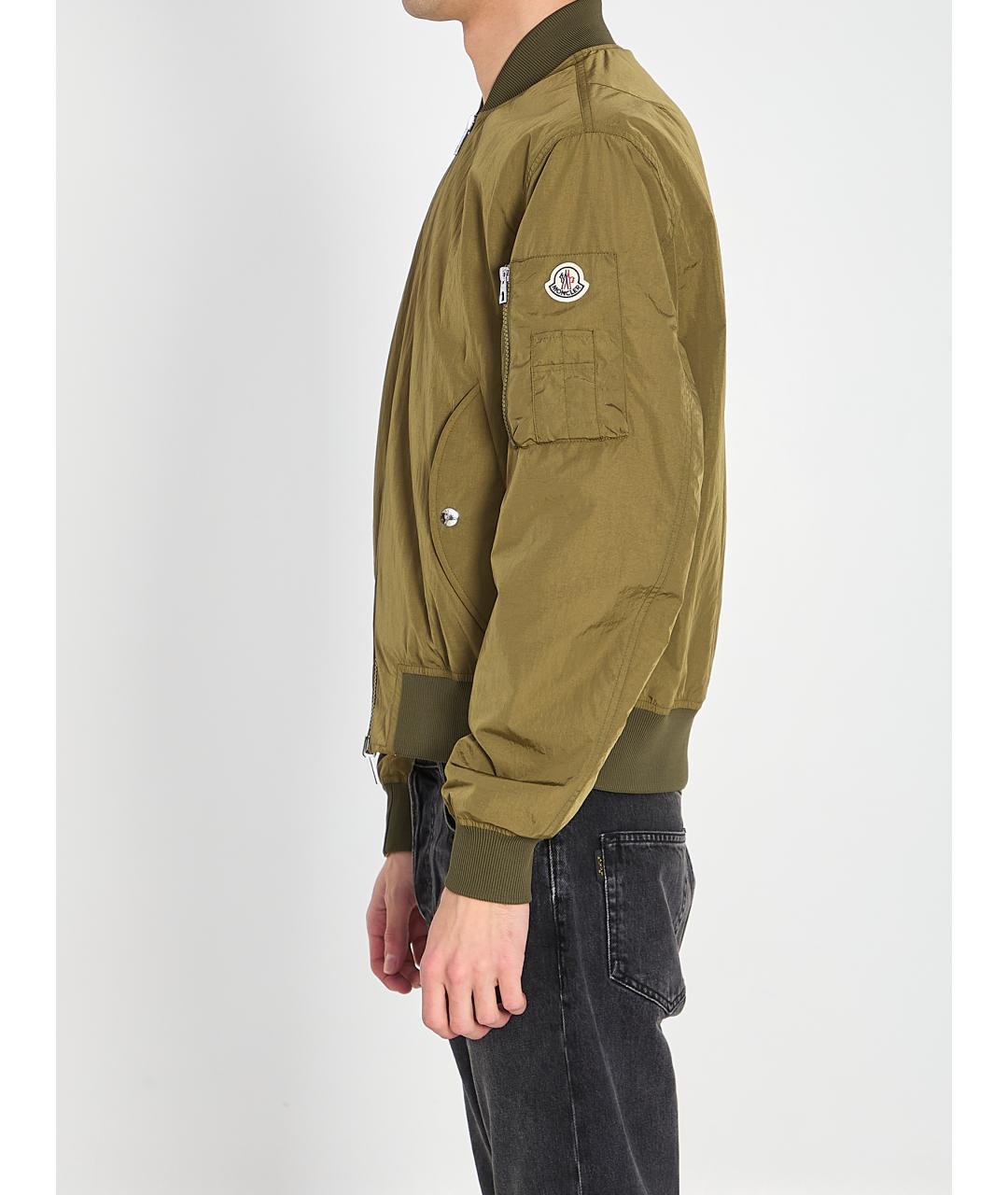 MONCLER Зеленая полиамидовая куртка, фото 3