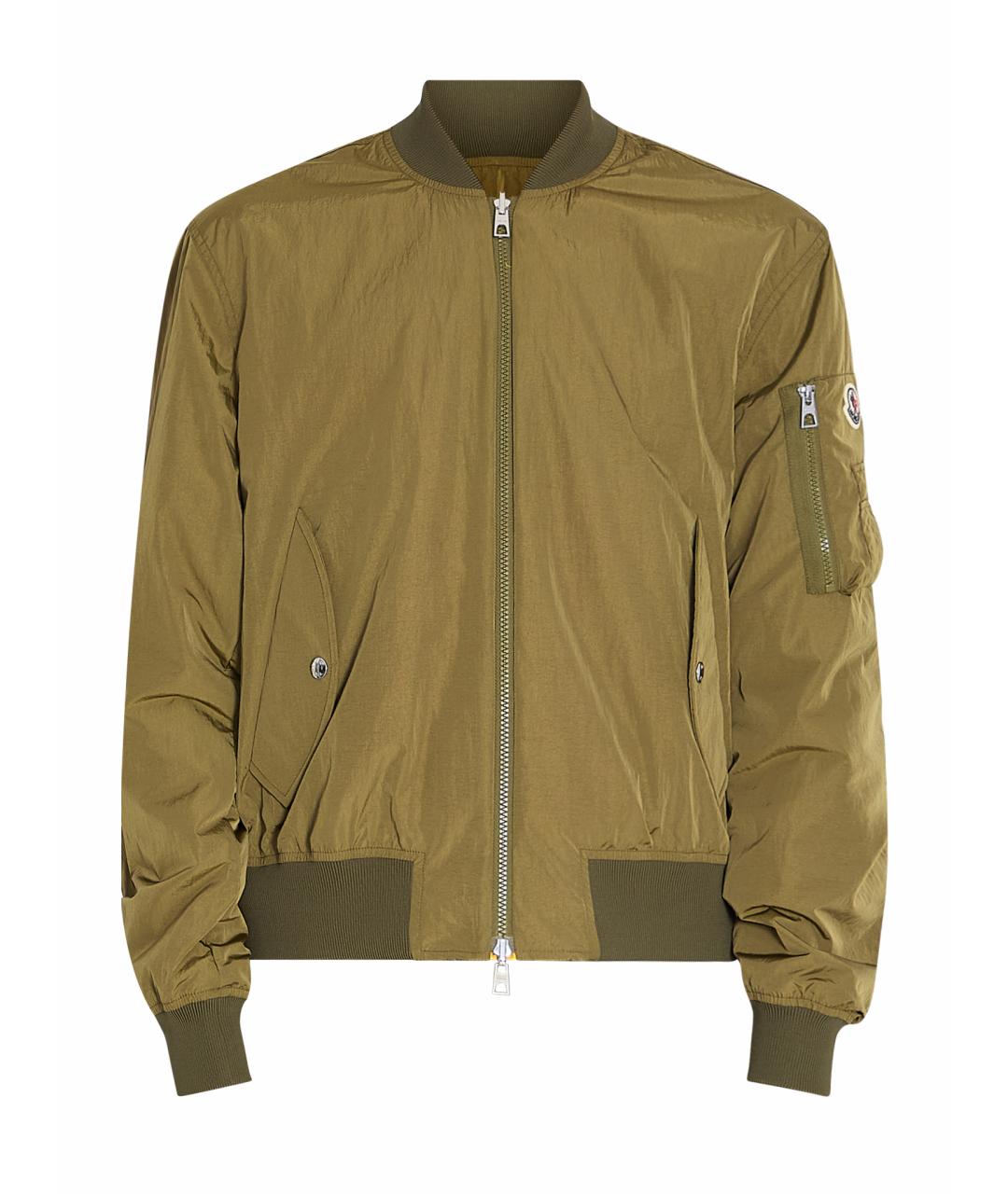 MONCLER Зеленая полиамидовая куртка, фото 1