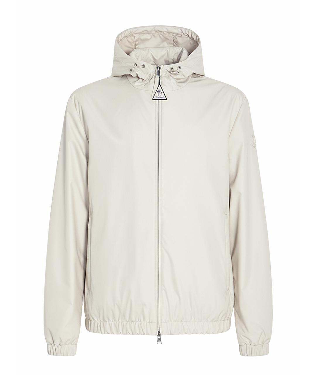 MONCLER Бежевая полиэстеровая куртка, фото 1