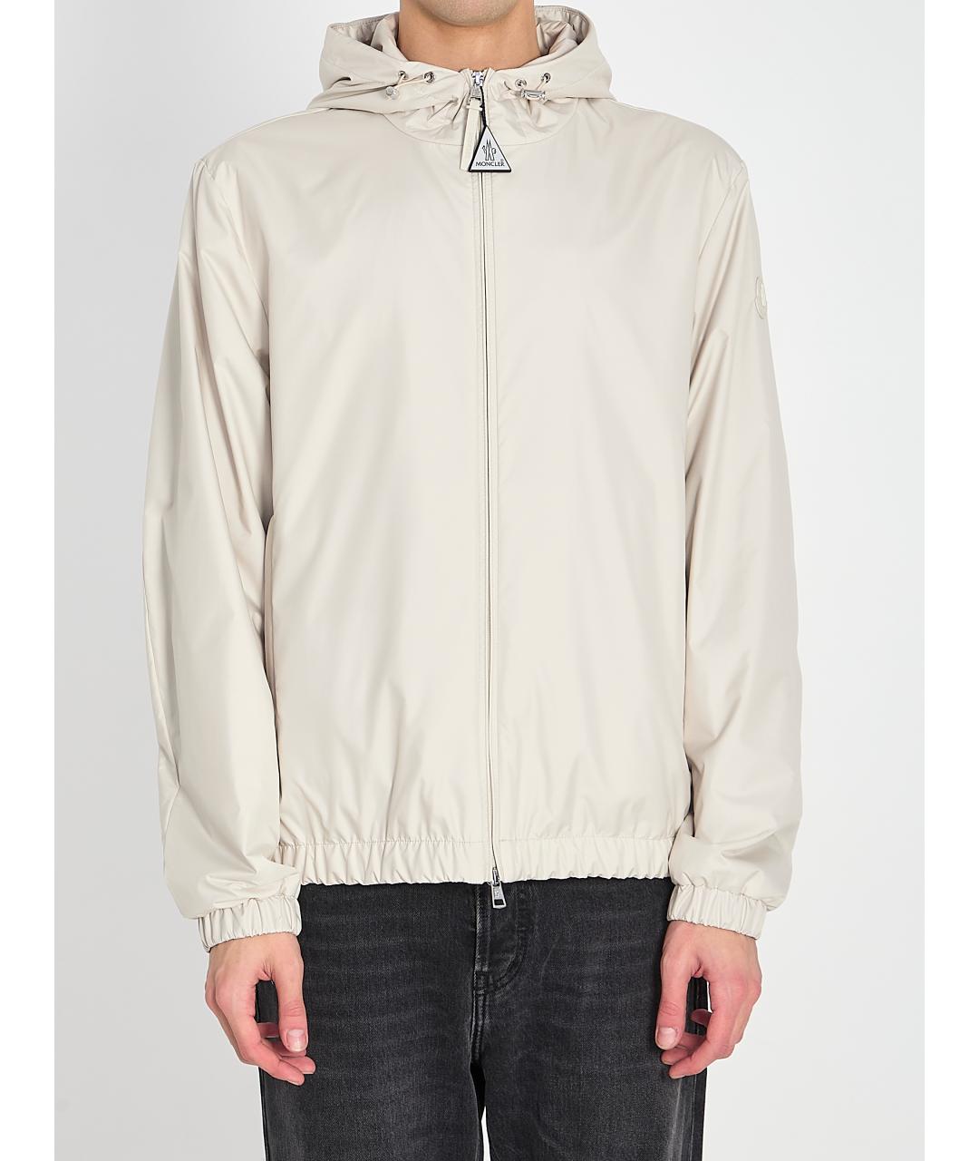 MONCLER Бежевая полиэстеровая куртка, фото 5