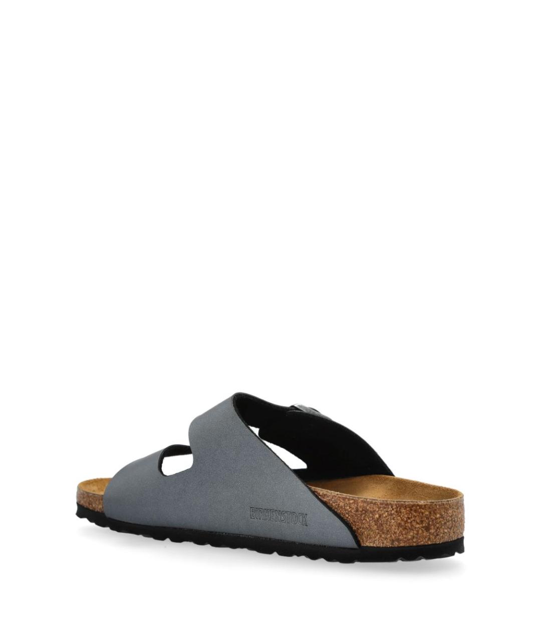 BIRKENSTOCK Серые кожаные сандалии, фото 4