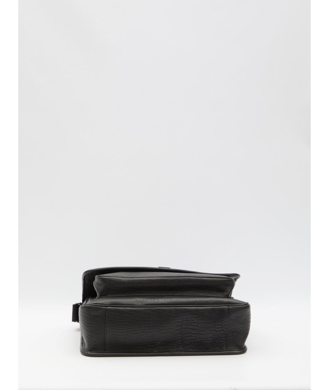 SAINT LAURENT Черная кожаная сумка на плечо, фото 3