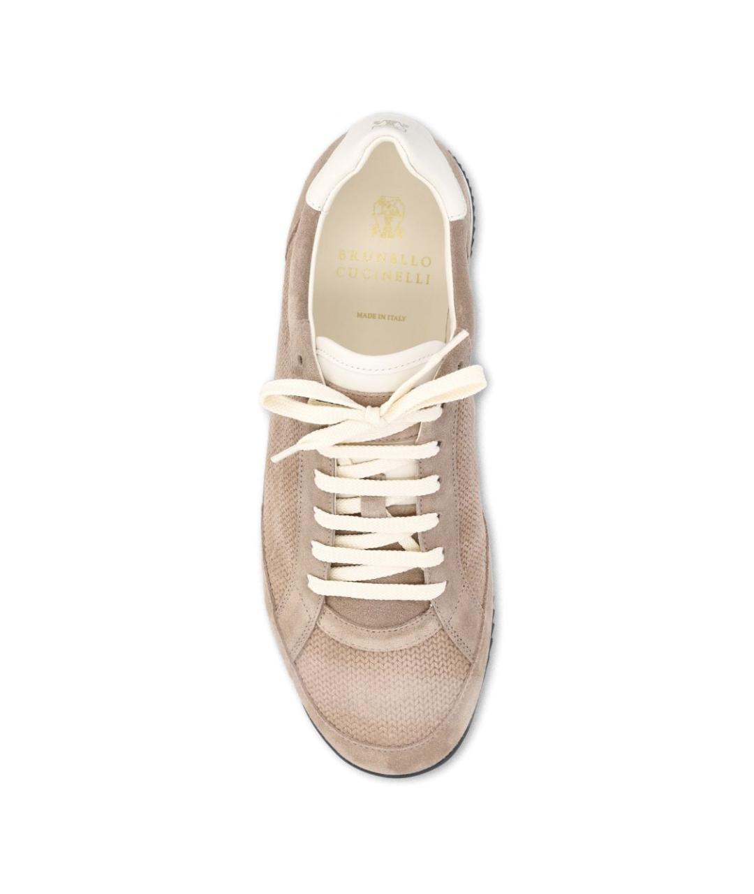 BRUNELLO CUCINELLI Коричневые замшевые низкие кроссовки / кеды, фото 3