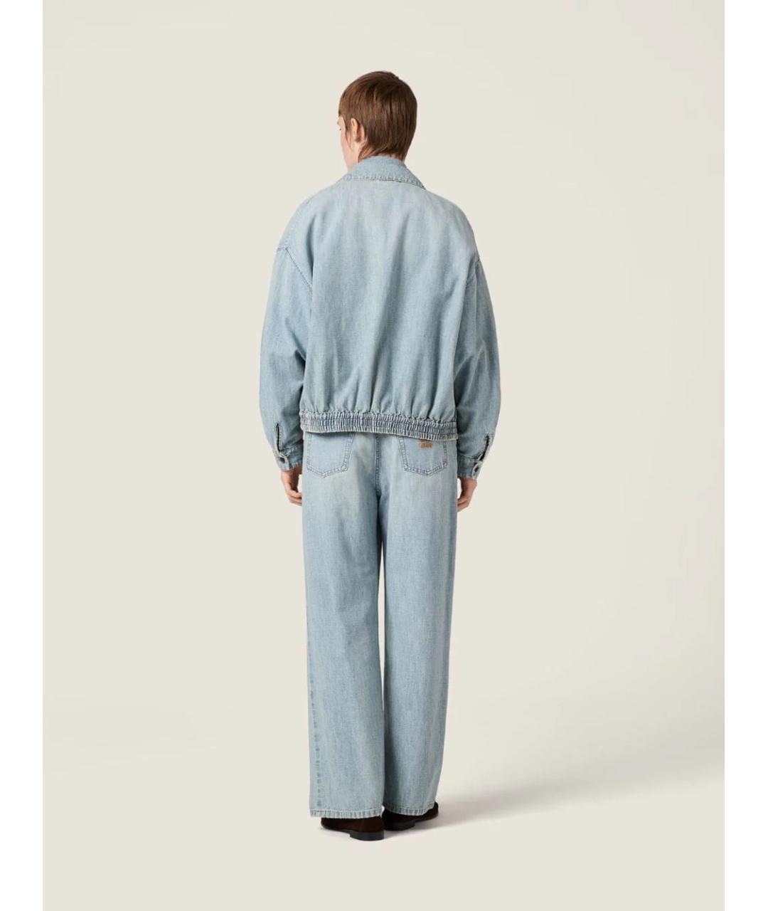 MIU MIU Голубая хлопковая куртка, фото 4