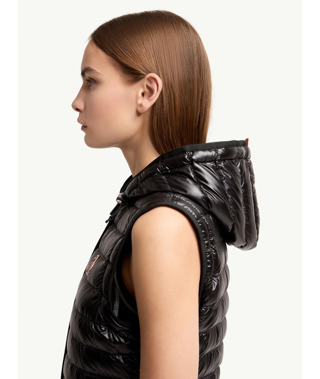 MONCLER Черная полиамидовая куртка, фото 3