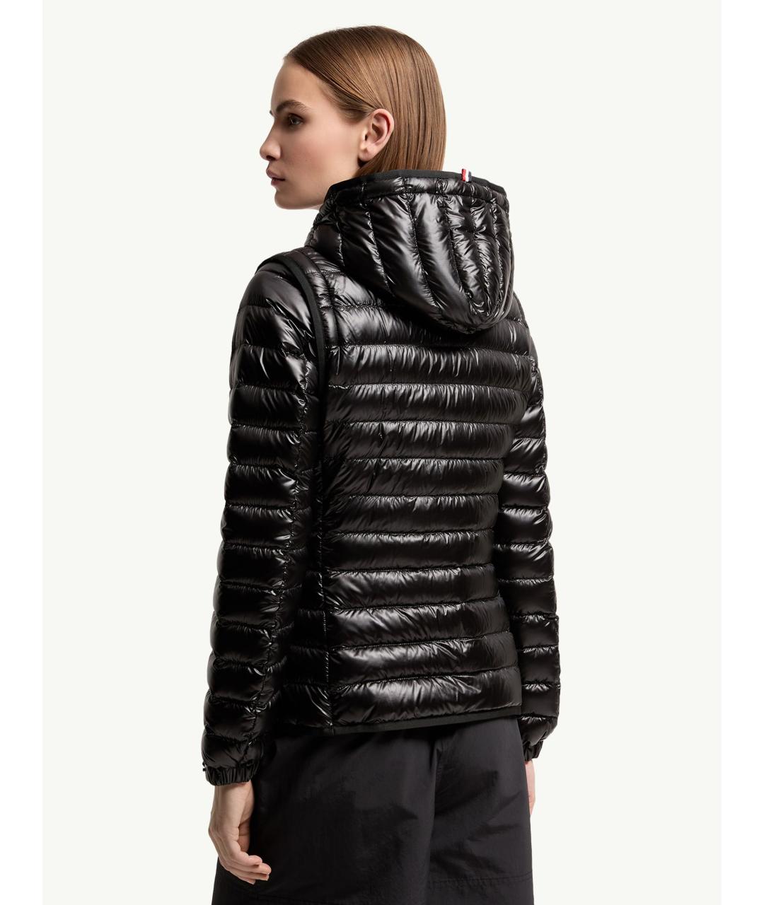 MONCLER Черная полиамидовая куртка, фото 5