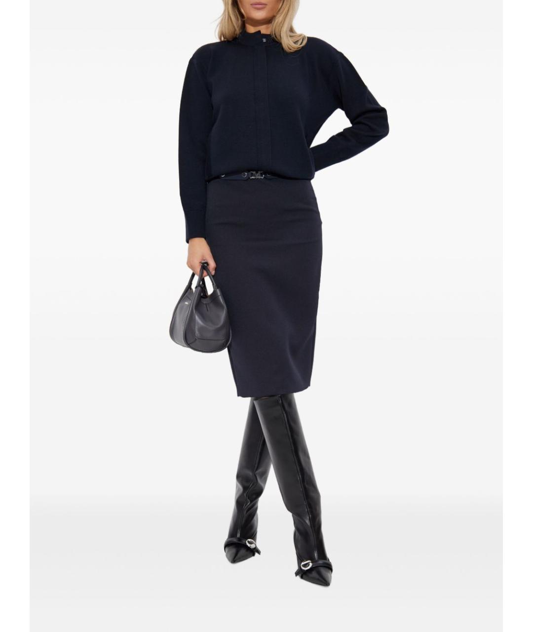 MAX MARA Синий шерстяной кардиган, фото 4