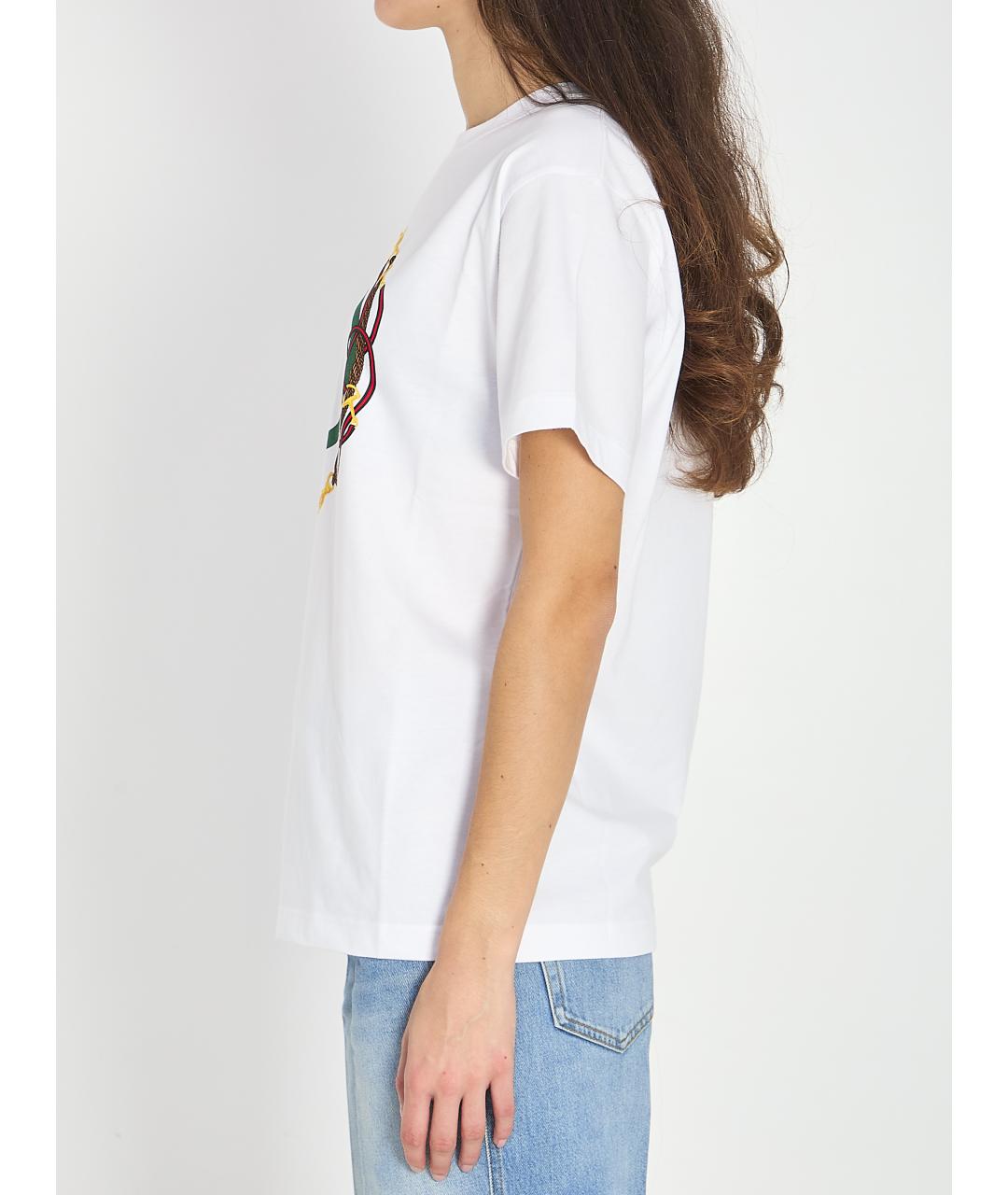 GUCCI Белая хлопковая футболка, фото 4