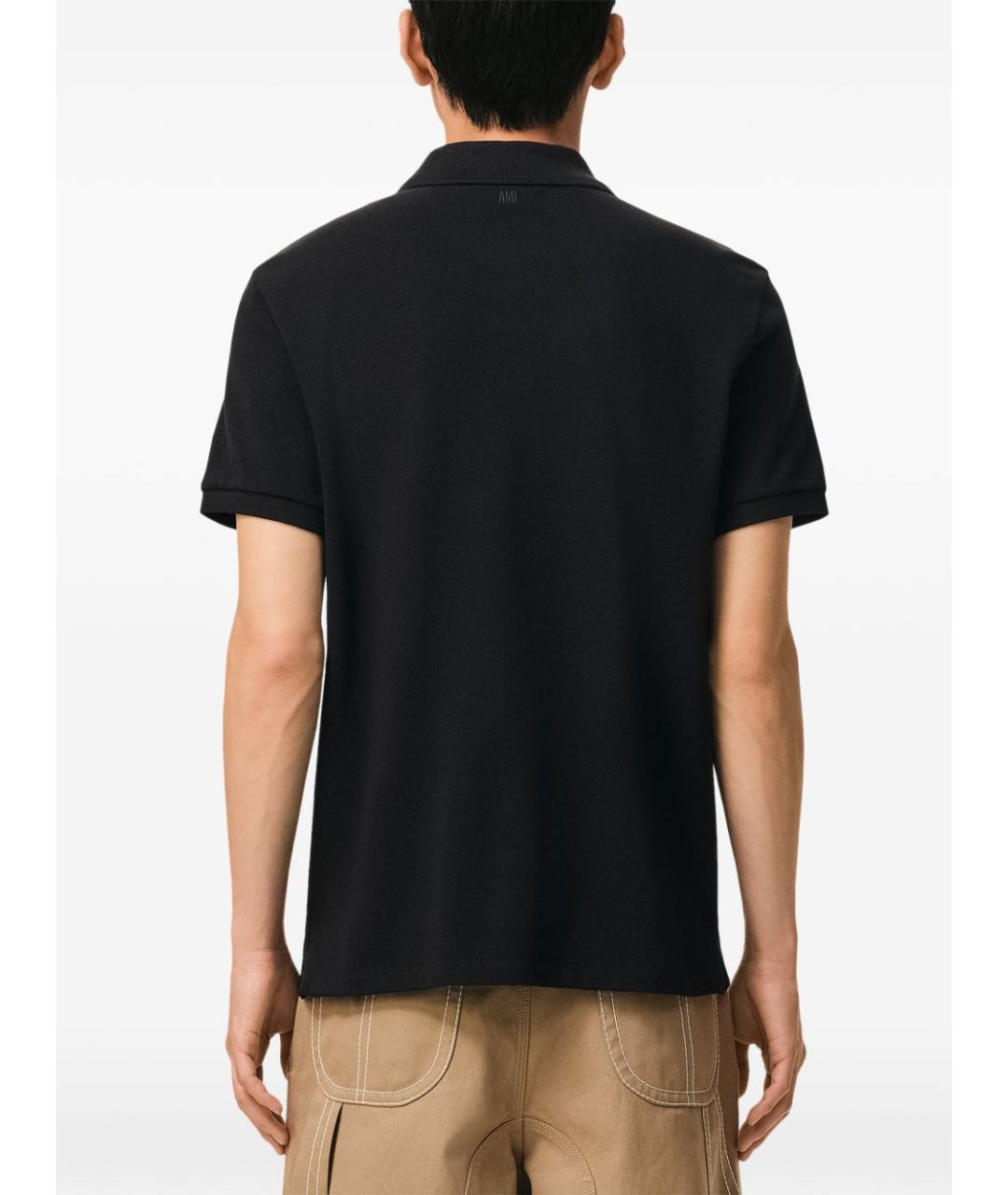 Ami Paris Черная хлопковая футболка, фото 5