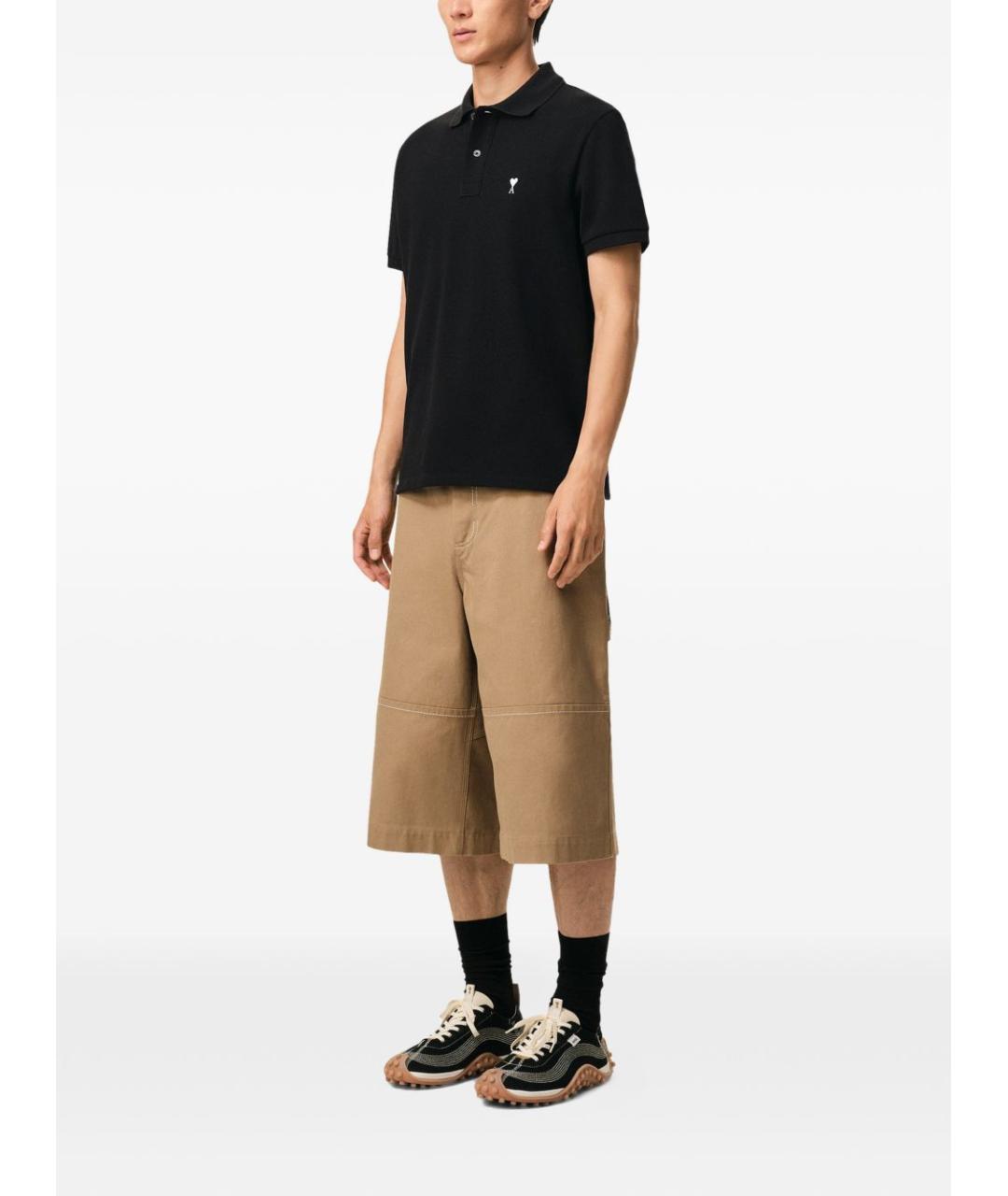 Ami Paris Черная хлопковая футболка, фото 4