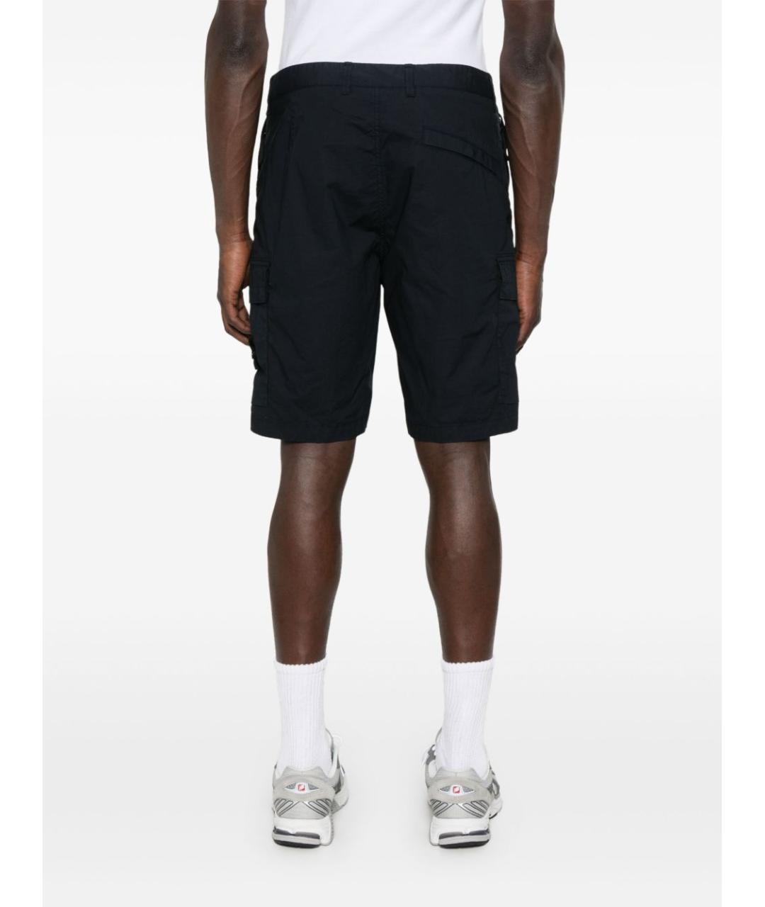 STONE ISLAND Синие хлопковые шорты, фото 3