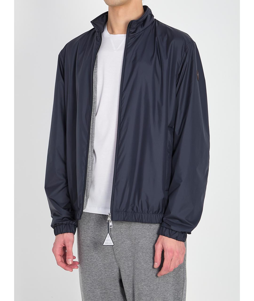 MONCLER Синяя полиэстеровая куртка, фото 2