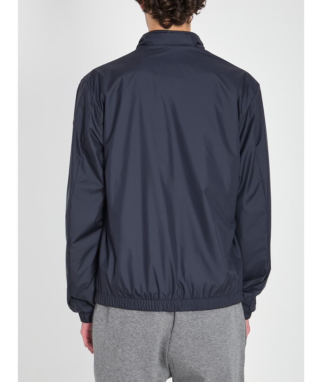 MONCLER Синяя полиэстеровая куртка, фото 4