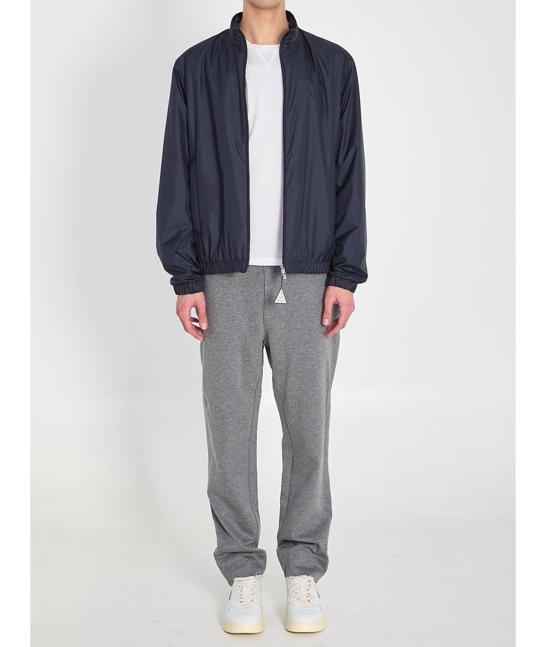 MONCLER Синяя полиэстеровая куртка, фото 5