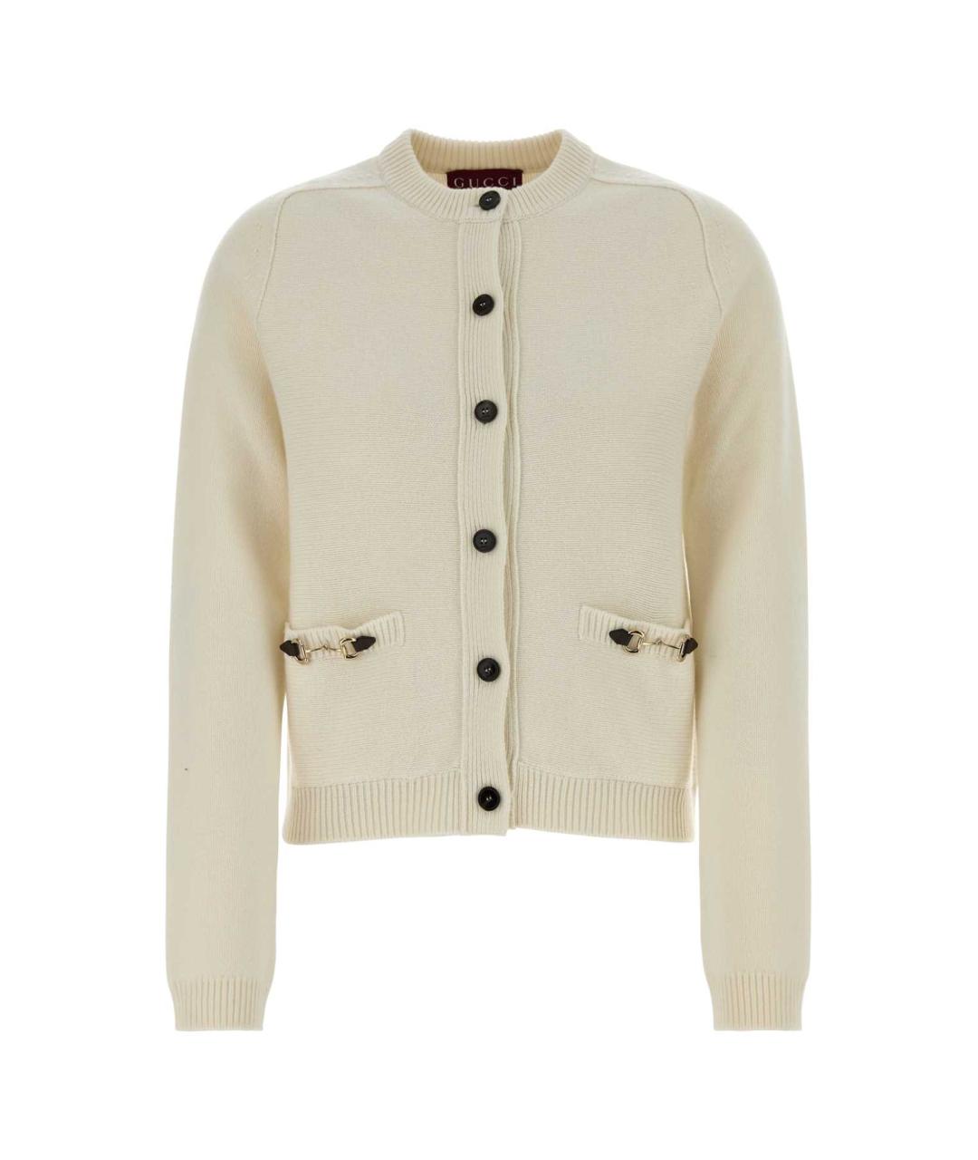 GUCCI Белый кашемировый кардиган, фото 1