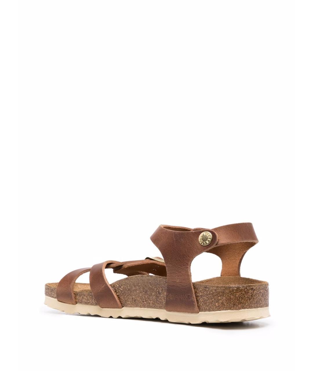 BIRKENSTOCK Коричневые кожаные босоножки, фото 2