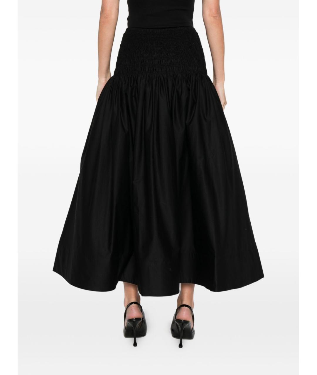 SELF-PORTRAIT Черная хлопковая юбка макси, фото 4