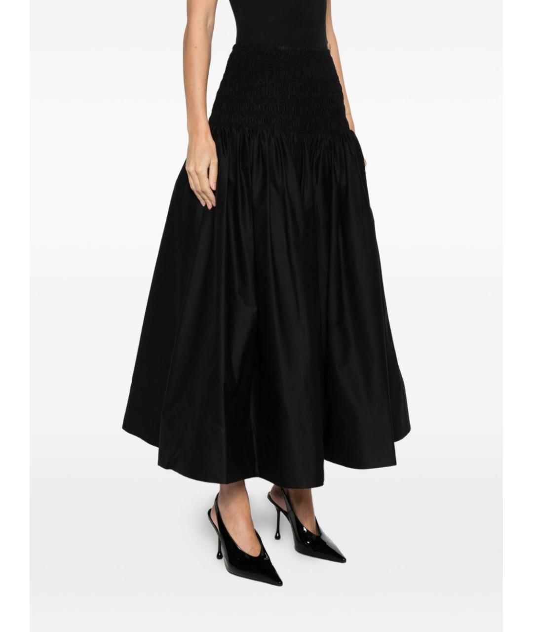 SELF-PORTRAIT Черная хлопковая юбка макси, фото 3