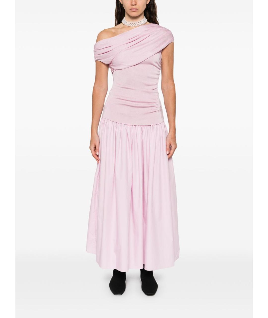 SELF-PORTRAIT Розовое вискозное вечернее платье, фото 3