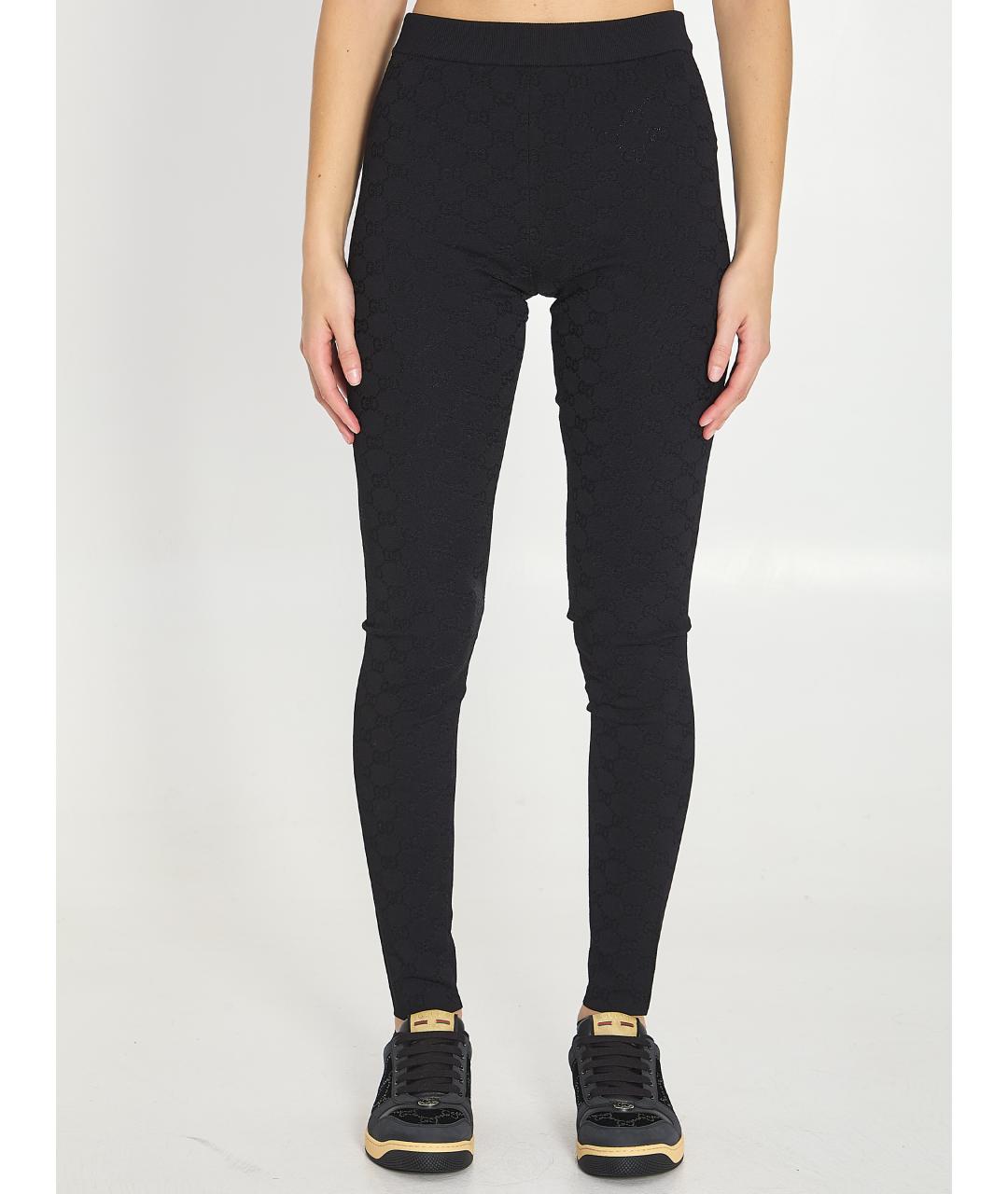 GUCCI Черные полиэстеровые леггинсы и велосипедки, фото 6