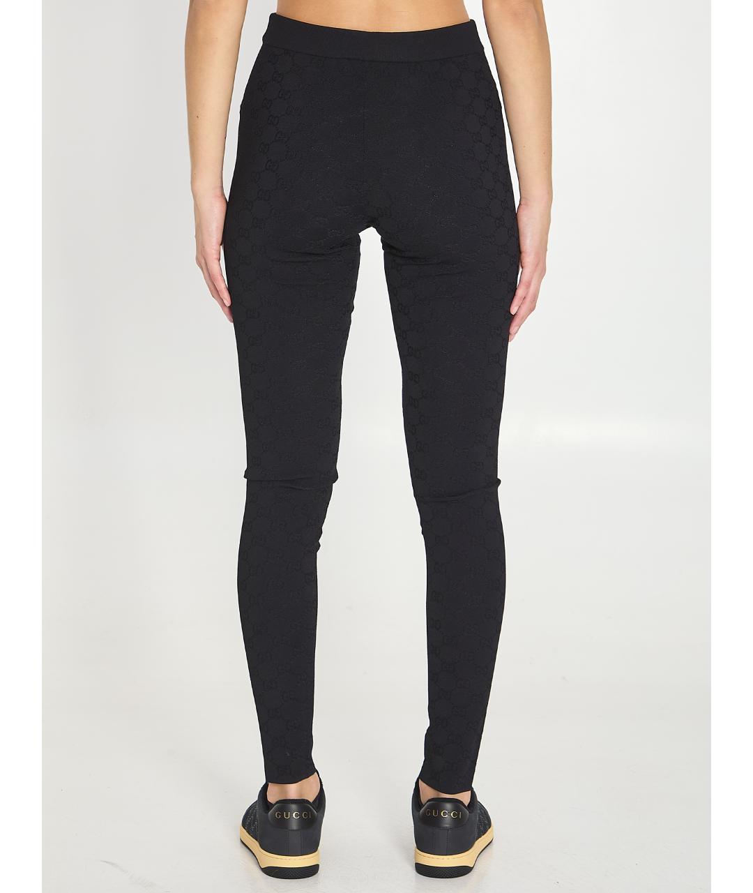 GUCCI Черные полиэстеровые леггинсы и велосипедки, фото 4