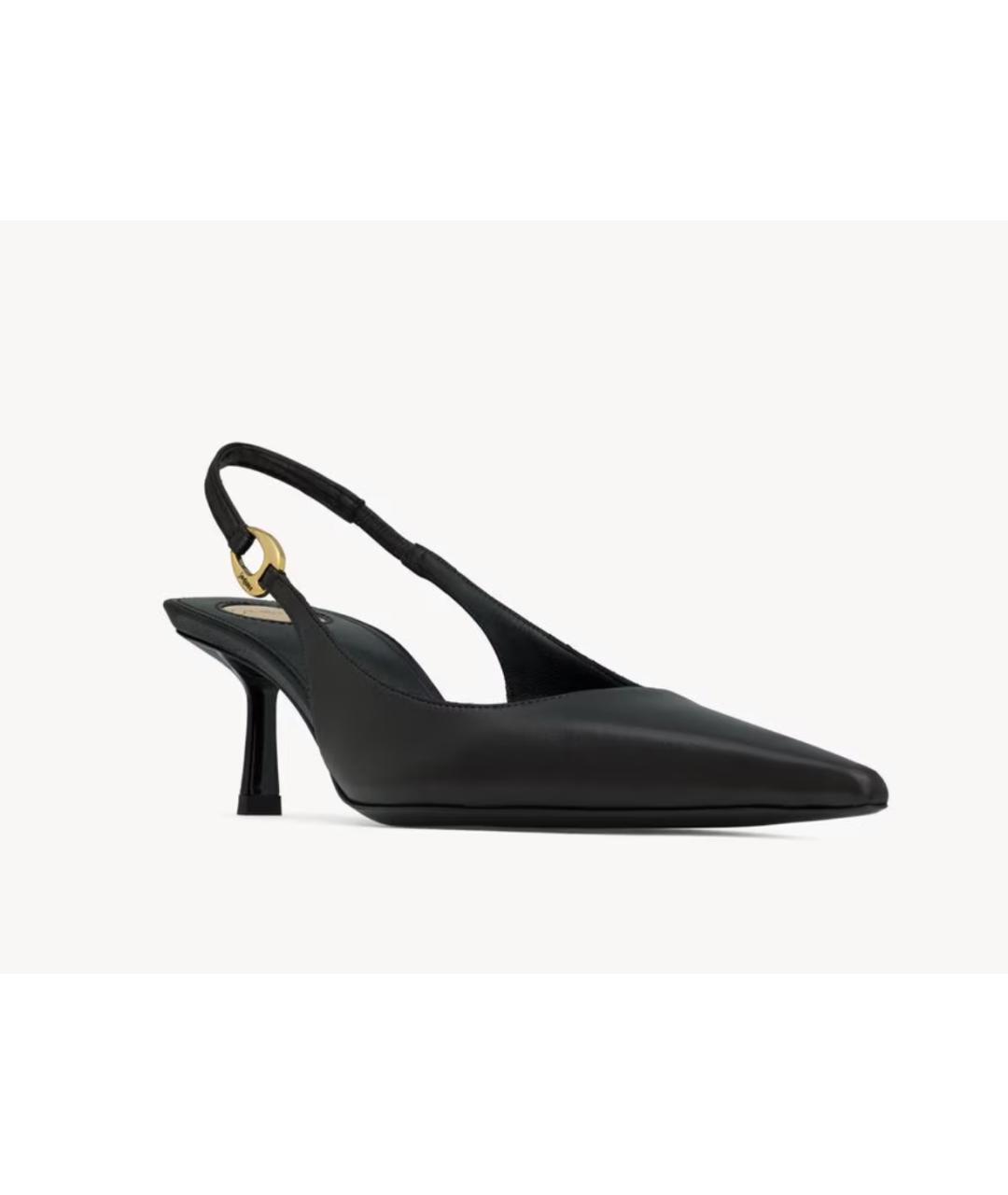 SAINT LAURENT Черные кожаные туфли, фото 3