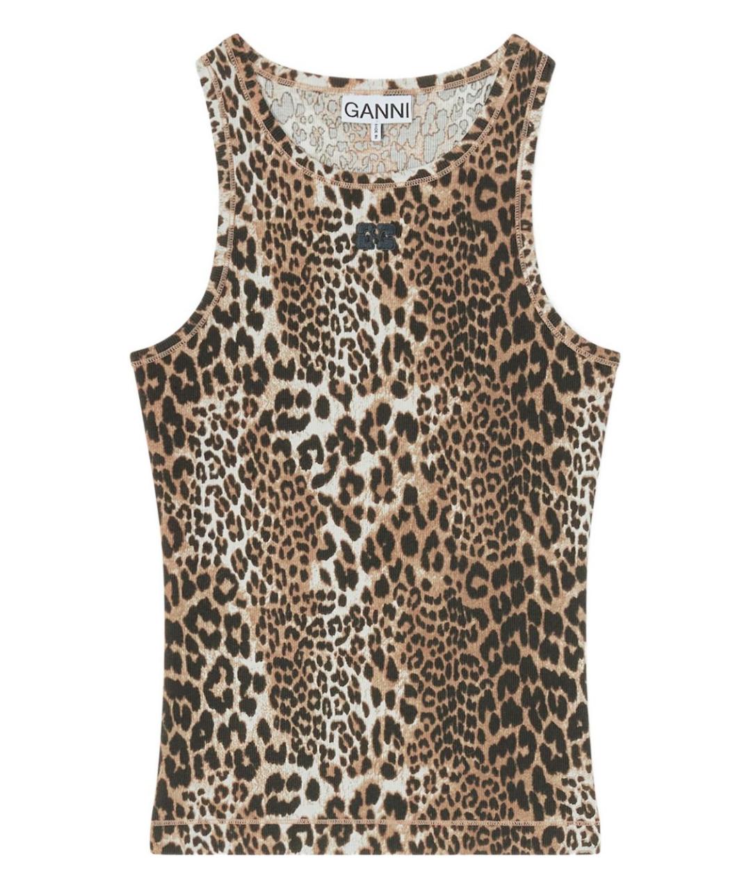 GANNI Мульти хлопковая майка, фото 1