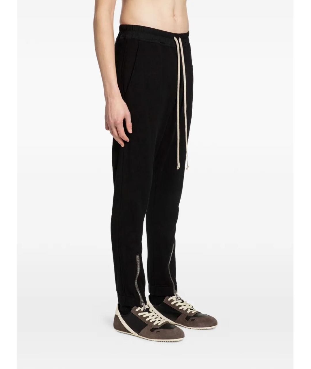 RICK OWENS Черные шерстяные повседневные брюки, фото 2