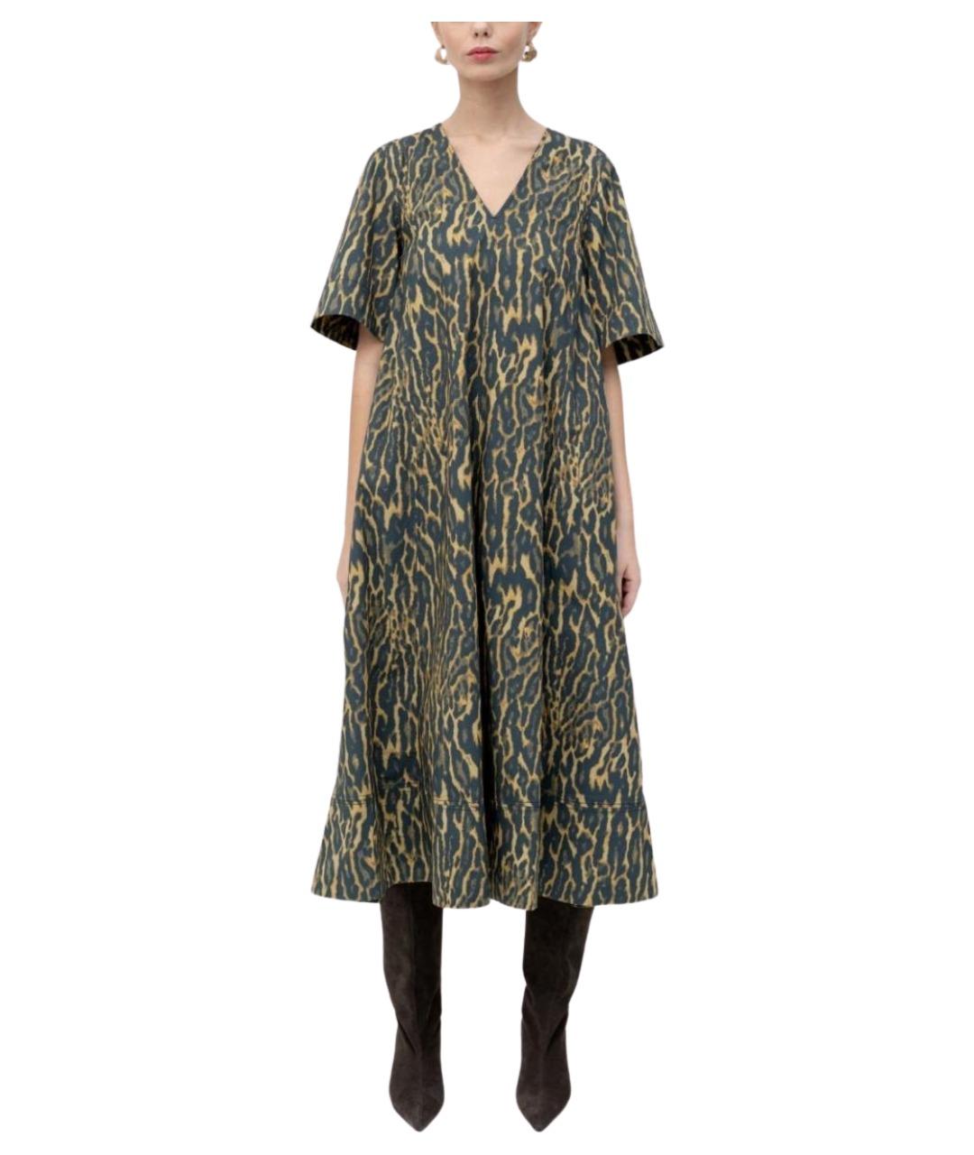 GANNI Мульти хлопковое повседневное платье, фото 1