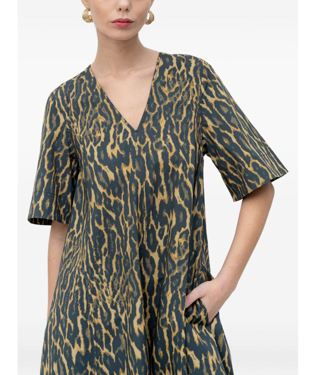 GANNI Мульти хлопковое повседневное платье, фото 2