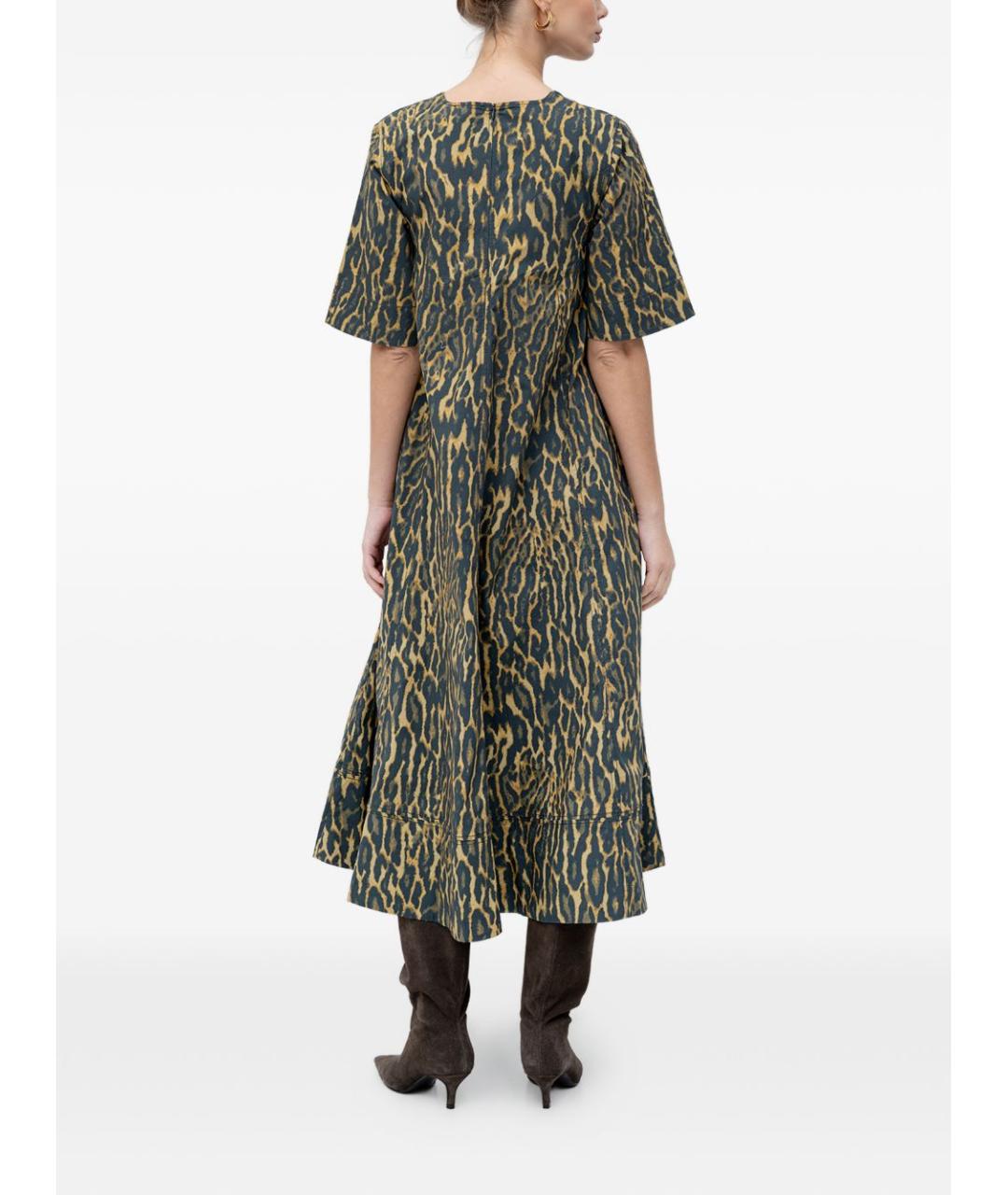 GANNI Мульти хлопковое повседневное платье, фото 3