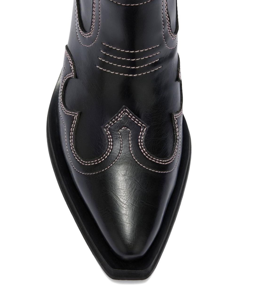 GANNI Черные ботинки из искусственной кожи, фото 2