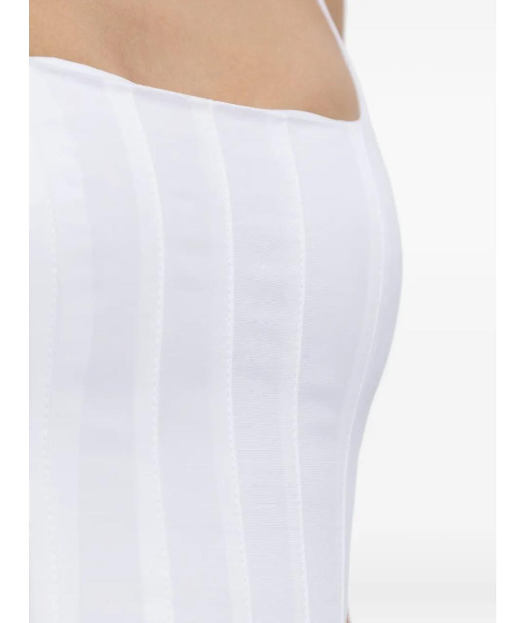 JACQUEMUS Белое хлопковое повседневное платье, фото 4