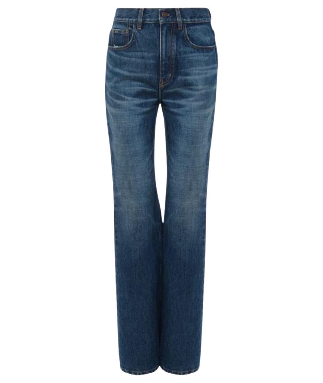 CHLOE Синие хлопковые прямые джинсы, фото 1