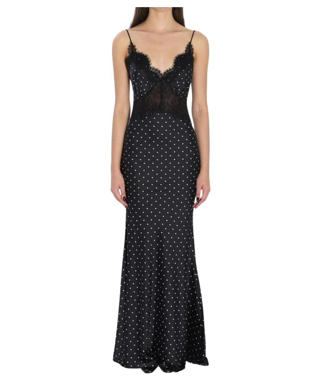 SELF-PORTRAIT Черное полиэстеровое повседневное платье, фото 1