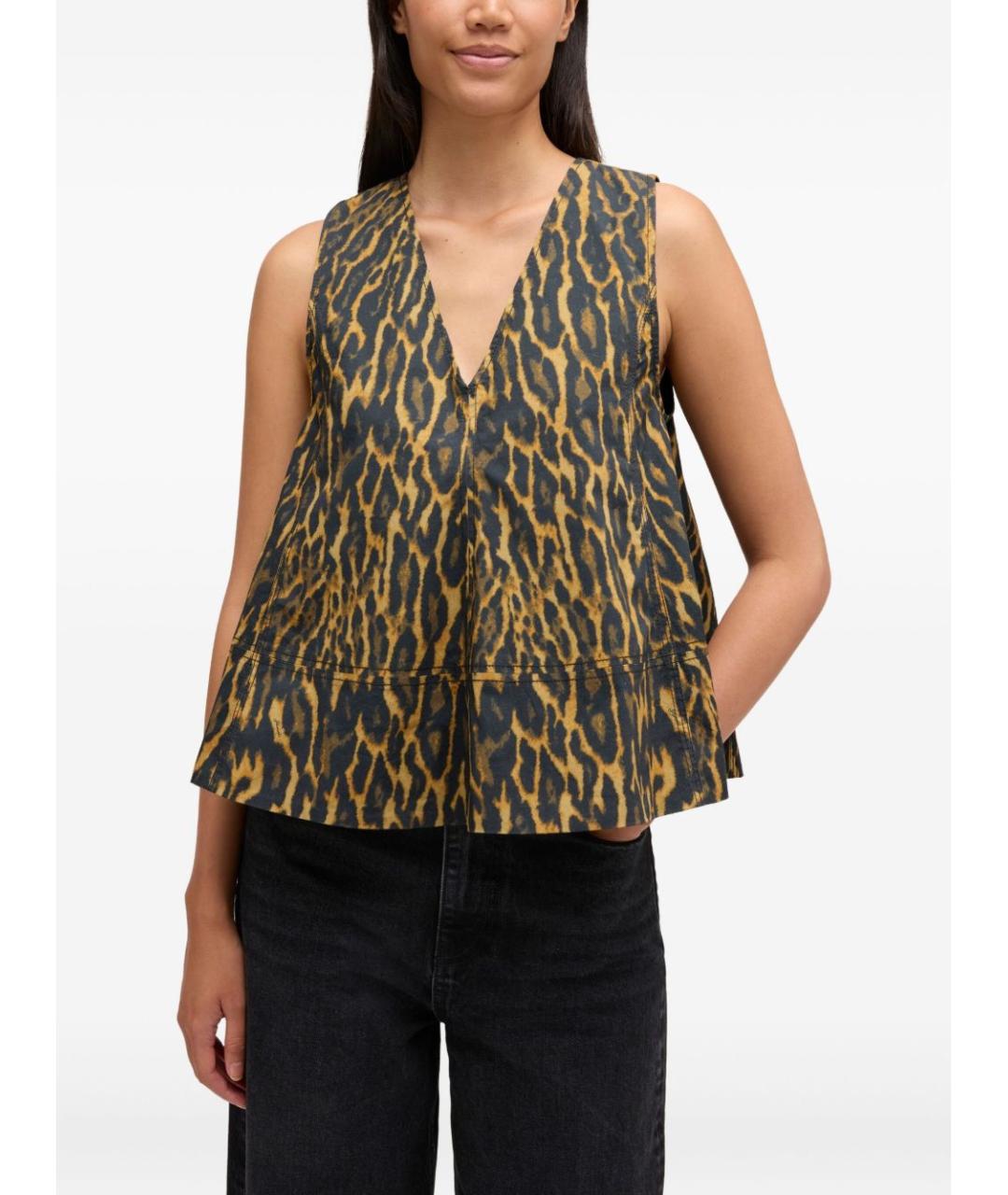 GANNI Мульти хлопковая майка, фото 3