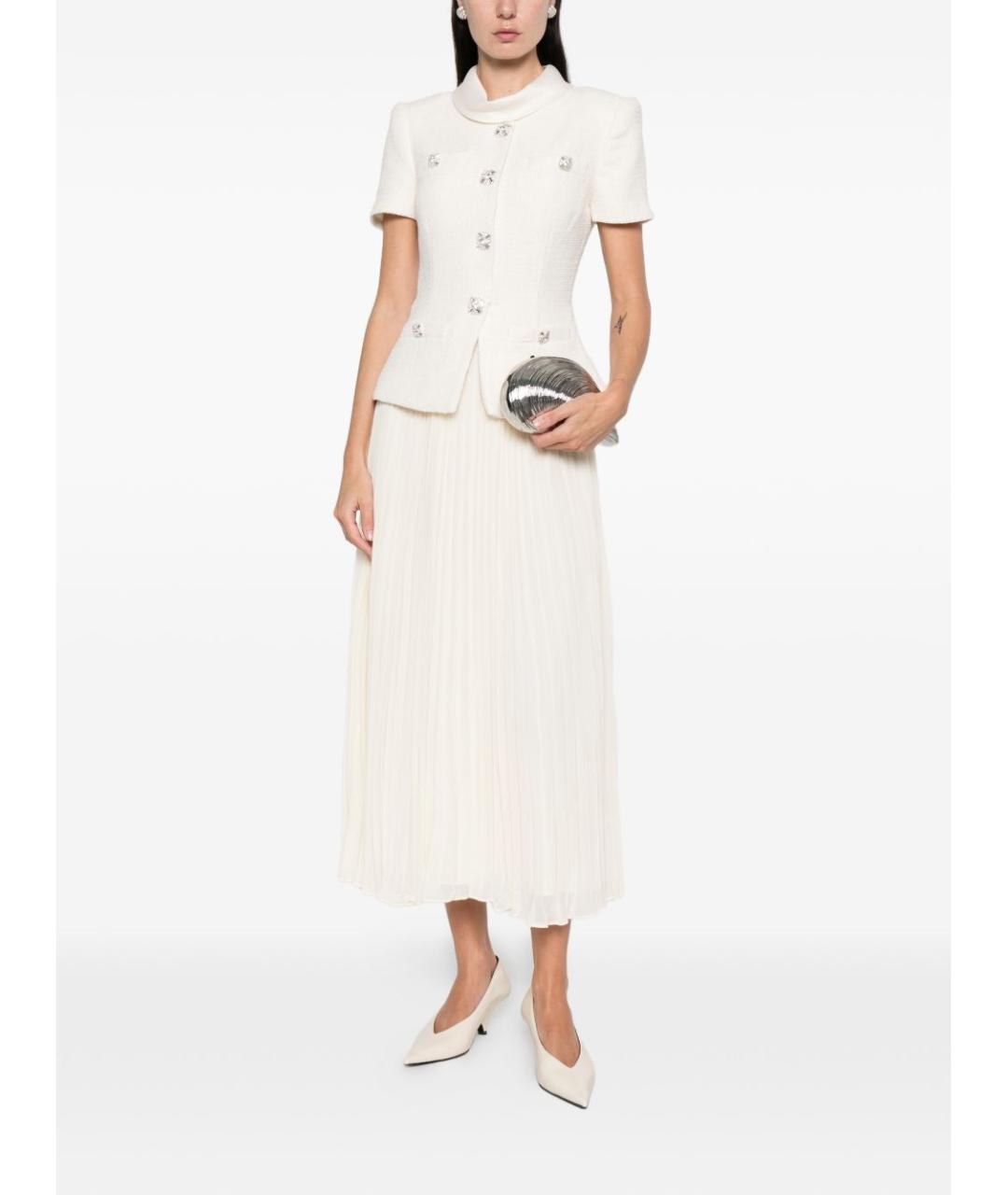 SELF-PORTRAIT Белое полиэстеровое платье, фото 3