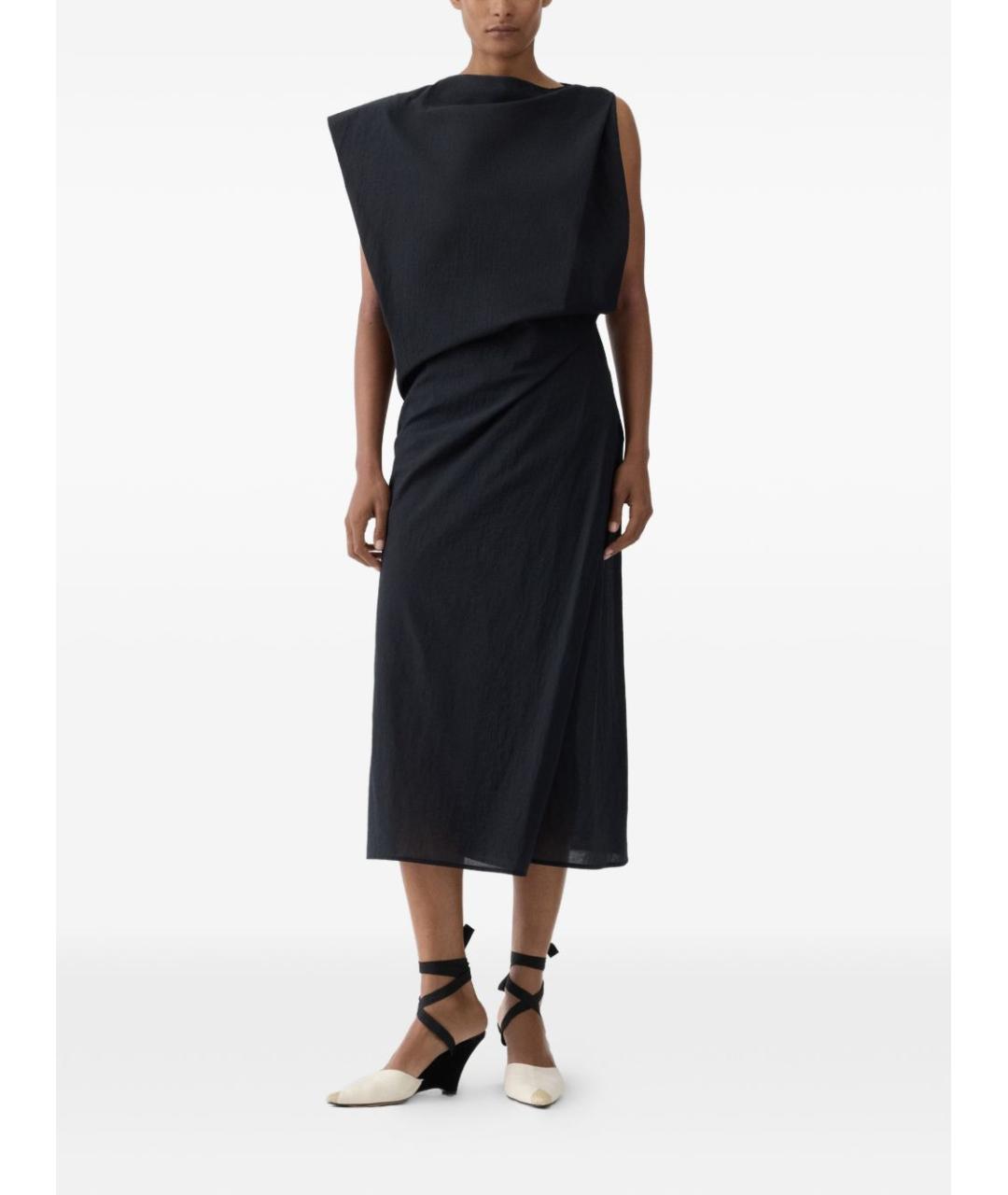 JACQUEMUS Черное хлопковое повседневное платье, фото 4