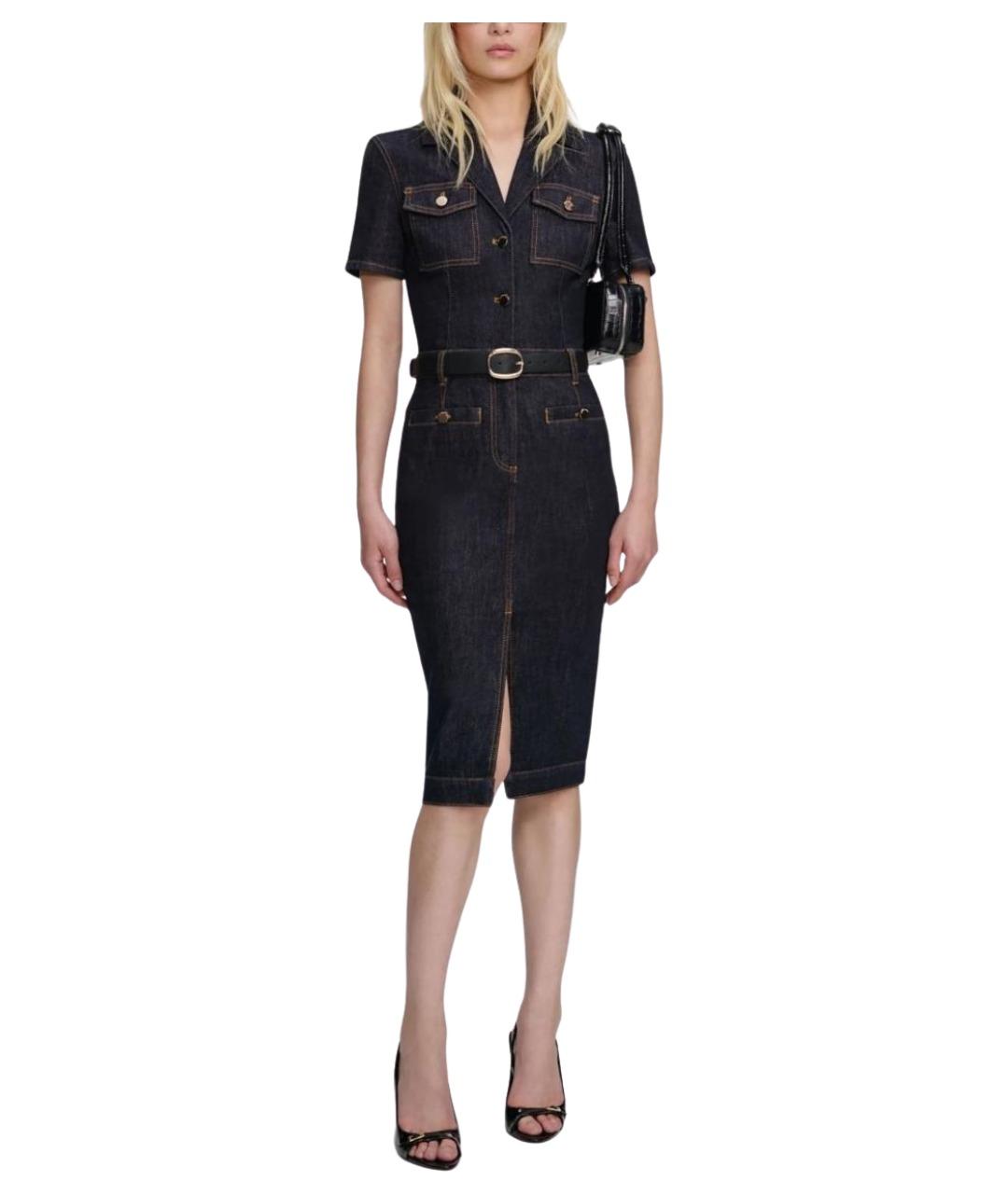 SELF-PORTRAIT Синее хлопковое повседневное платье, фото 1