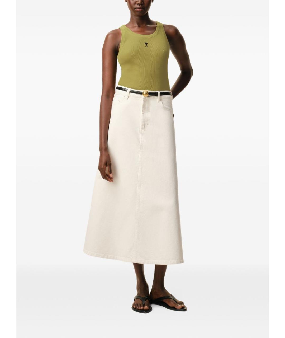 Ami Paris Зеленая хлопковая майка, фото 3