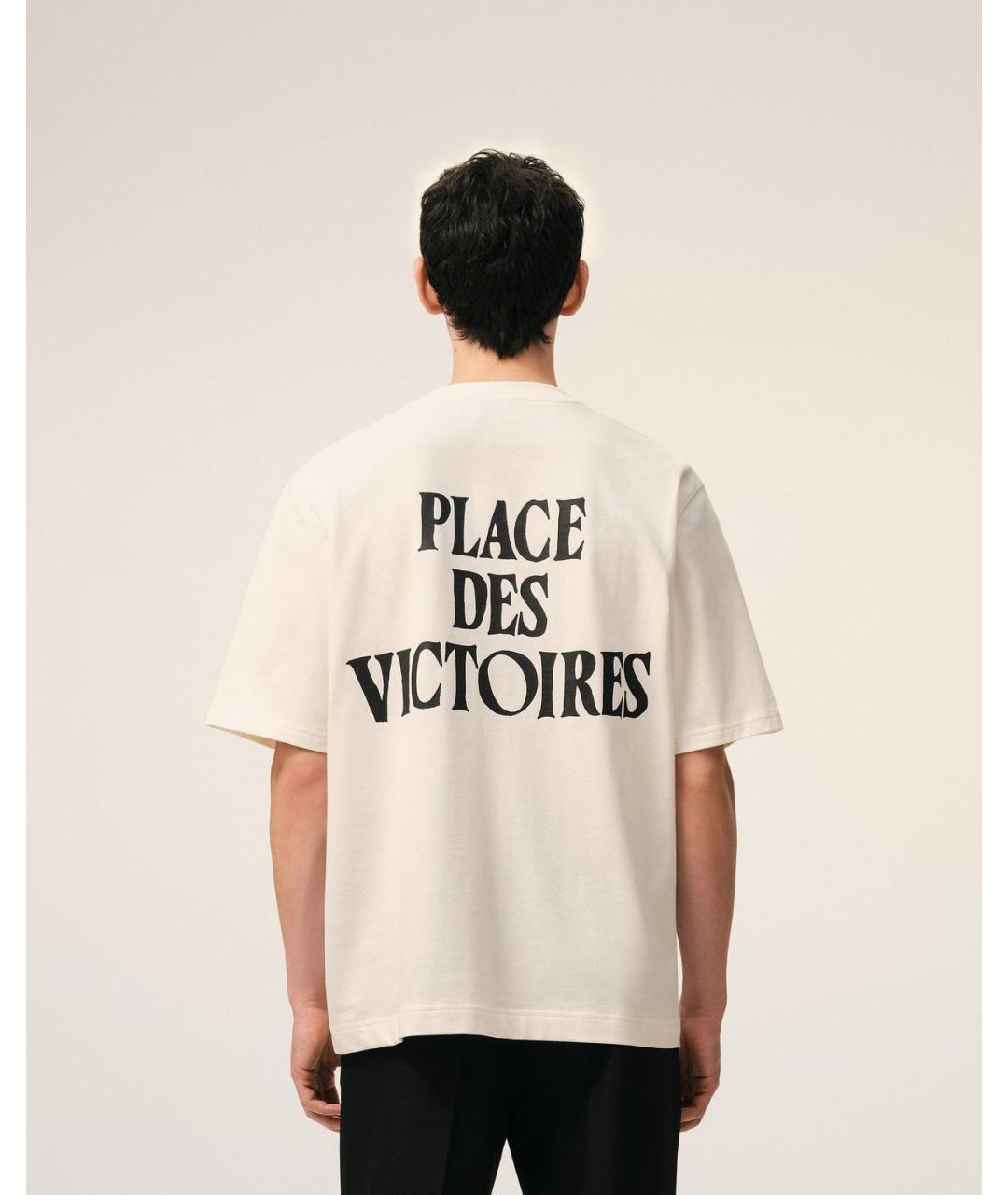 Ami Paris Бежевая хлопковая футболка, фото 3