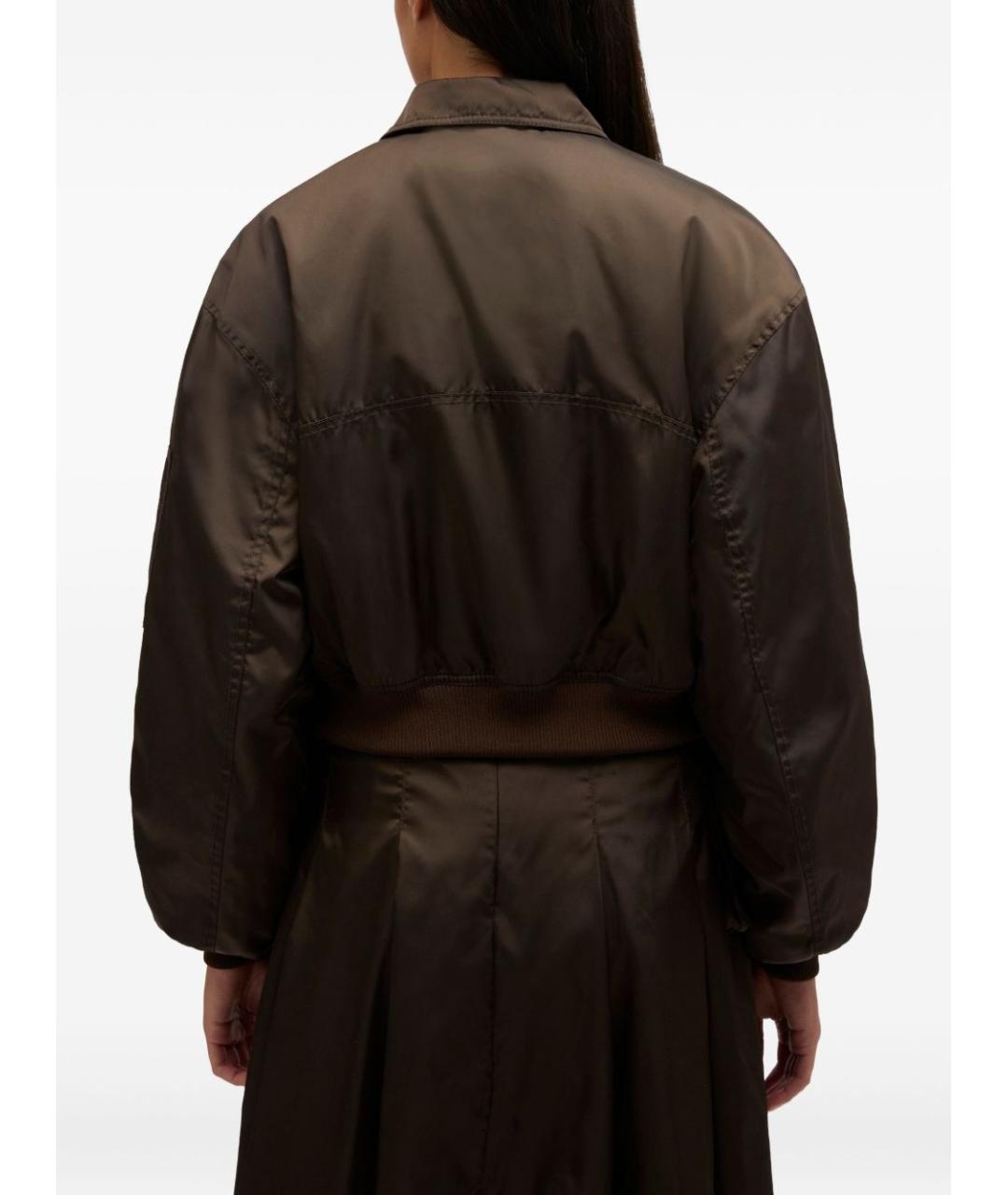 GANNI Коричневая полиамидовая куртка, фото 2