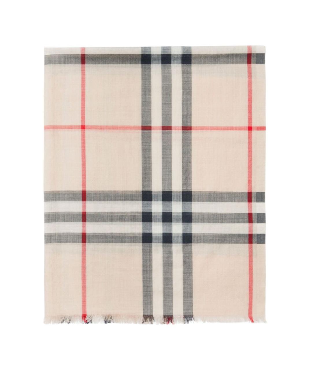 BURBERRY Розовый шерстяной шарф, фото 5