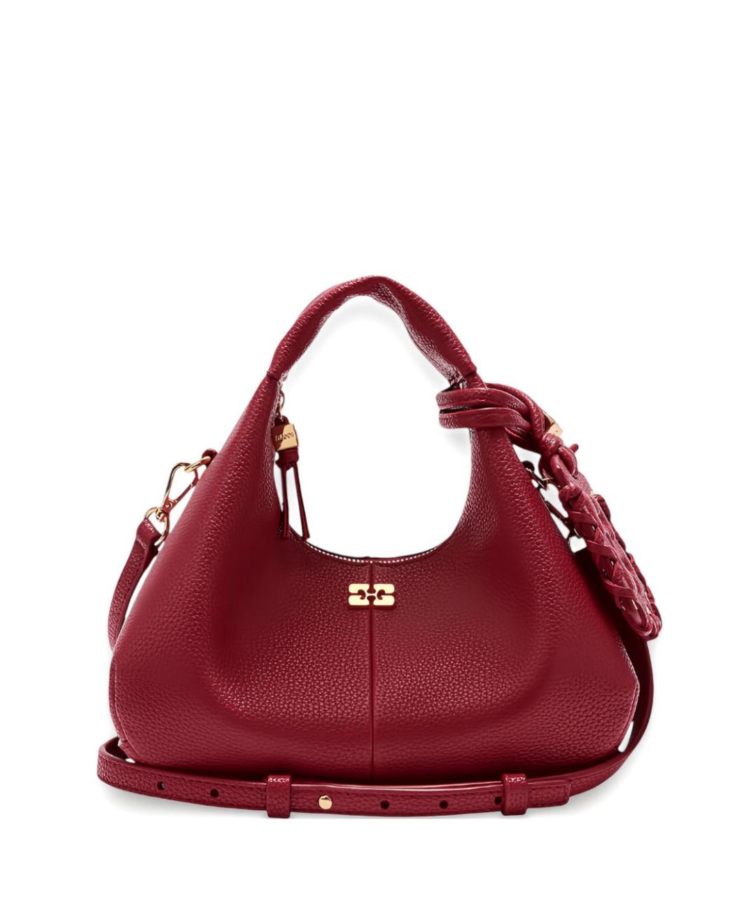 GANNI Красная сумка с короткими ручками, фото 1