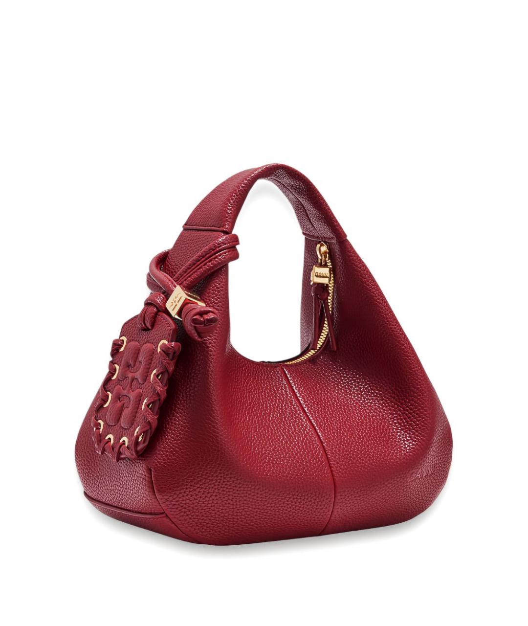 GANNI Красная сумка с короткими ручками, фото 3