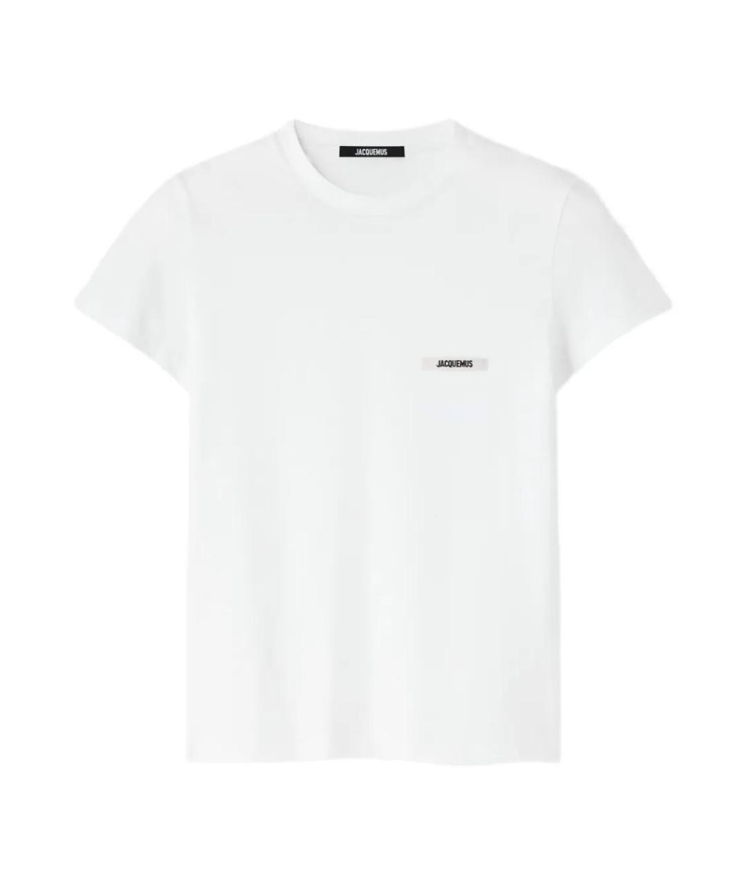 JACQUEMUS Белая хлопковая футболка, фото 1